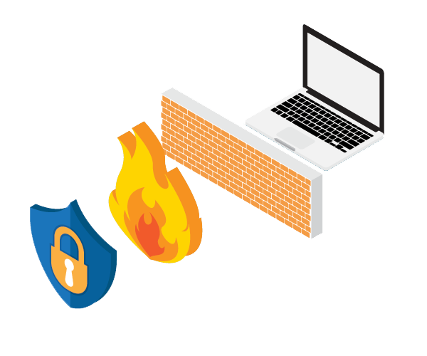 cyber-security firewall illustration